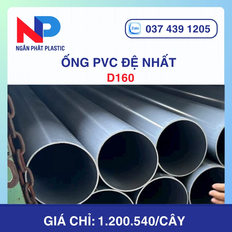 Ống Nhựa PVC D160 Đệ Nhất